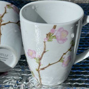 4 Corelle Cherry Blossom Coffee Cup Mugs GREAT CONDITION ! Rare!